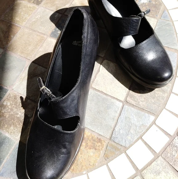 DANSKO BLACK LEATHER MARY JANE SHOES ~ SIZE 12 - Picture 2 of 7